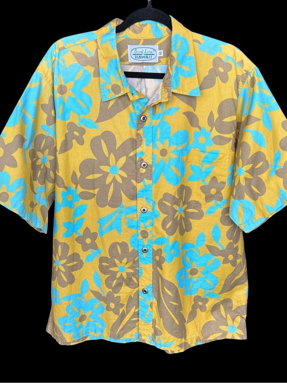 Surfline by Jams World Aloha Hawaiian shirt full button 100% cotton XL runs big